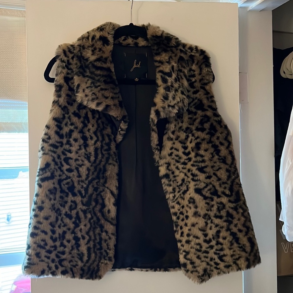 Faux Leopard Vest